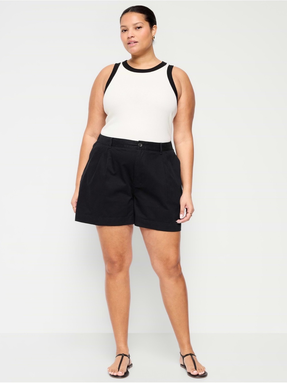 Old Navy Black OG Chino High-Waist Shorts NWT